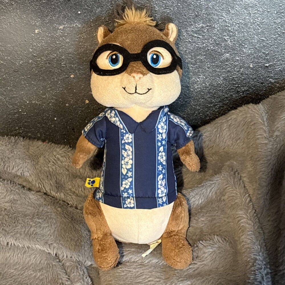 2011 Build A Bear Plush SIMON - Alvin and the Chipmunks - Chipwrecked - Hawaiian